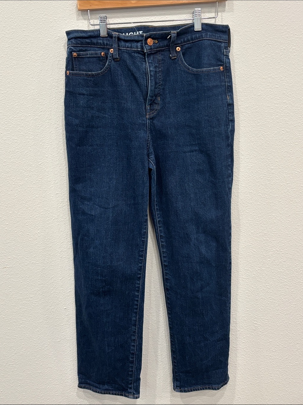 J. Crew Men’s Straight-Leg Dark Blue Denim Jeans 29